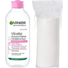 Garnier Micellar Kusursuz Makyaj Temizleme Suyu 400ML Makyaj Pamuğu Hediye