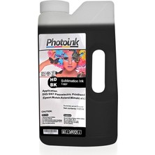 Photoink Epson DX5/DX7/5113 Için Süblimasyon 1000 ml Hd Siyah Hd Black Geniş Format Mürekkep (T - Sd7)