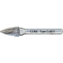 Cone G Tipi Sivri Kavisli Karbür Kalıpçı Frezesi 12MM CNFG12