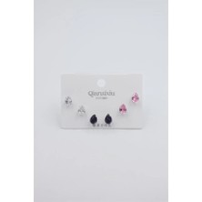 Öfi Çoklu Set Küpe - Gümüş
