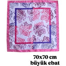 Öfi Desenli Fular 70X70 - Çok Renkli