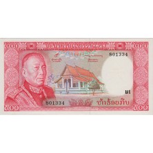 Banknoting Laos 500 Kip 1974-76 Çil.