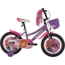 Bisan Maggıe Kız Çocuk Bisikleti 26CM V 16 Jant Lila Beyaz