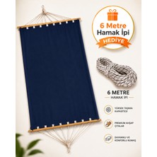 Toptancı Amca Çift Kişilik Kumaş Hamak 120X190 cm | 300 kg Taşıma Kapasiteli | Pamuklu Branda | Bahçe Balkon Kamp Hamağı | 6 Metre Bağlama Ipi Hediyeli