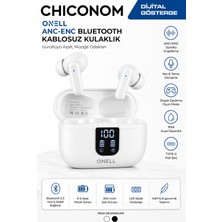 Chiconom Onell Anc-Enc Bluetooth Kulaklık Tws Kablosuz Kulak Içi Kulaklık LED Ekranlı Şarj Kutulu