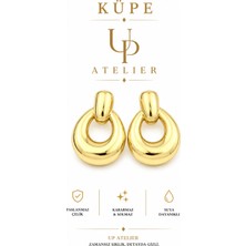 Xuping Jewelry Gold Zr Model Oval Küpe