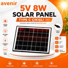 Avenir Solar Panel Kameralarla Uyumlu - IP65 - Type-C Bağlantısı