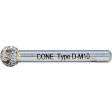 Cone D Tipi Yuvarlak Misket Başlı Karbür Kalıpçı Frezesi 4mm CNFD04