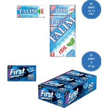 Falım (7gr x 5) x 20 - First (27GR x 12) Avantajlı Falım Işıl Sakız ve First 60 Dakika Keskin Nane