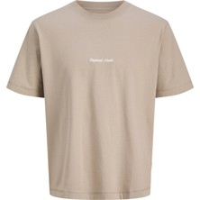 Jack & Jones Erkek Nakis Detayli Bisiklet Yaka Tisört -Norrebro