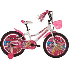 Bisan Ella Kız Çocuk Bisikleti 30 cm V 20 Jant Beyaz Pembe