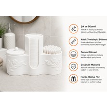 Çok Amaçlı Pamuk ve Kulak Çubuğu Düzenleyici, Dekoratif Banyo Düzenleyici