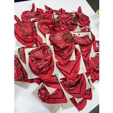 Öfi Desenli Fular 50X50 - Çok Renkli