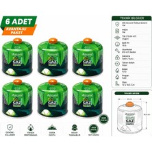 Orcamp Gaz Kartuşu 450GR 6'lı Set İçten Siboplu Özellikleri ile Kamp ve Piknik Uyumlu