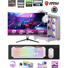 Xaser Sword X55 R7-5700X 32GB Ram 1TB M.2 SSD/8GB RTX5060/ 27" 300Hz Sıvı soğutmalı Masaüstü Oyuncu Bilgisayarı