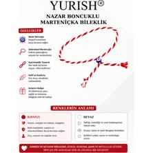 Yurish Marteniçka Şans Bilekliği Kırmızı&beyaz