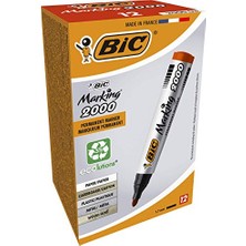 Die Grup Bıc Intensity Marker 2000 Yuvarlak Uçlu Permanent Markör, Kırmızı, 12'li Kutu, 1.7 mm Sağlam Uç, Hızlı Kuruyan Mürekkep