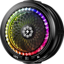 Hadron TH29 Klipsli Telefon Soğutucu Fan Rgb LED Isı Göstergeli Siyah