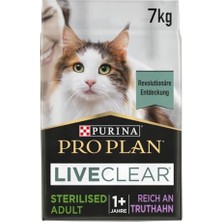 Die Grup Pro Plan Live Clear Yetişkin Kısırlaştırılmış Kedi Maması Hindi Etli 7 kg
