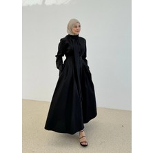 Moda Aksa 2044366 Gömlek Elbise Fynk Siyah