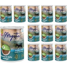 Die Grup Mystic Yetişkin Köpek Balıklı ve Jöleli Konserve Yaş Mama 400 gr x 12 Adet