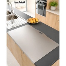 Farmtokid Paslanmaz Çelik Tezgahlık – Tek Büküm 55X70 cm – 316 Kalite Outlet Ürün