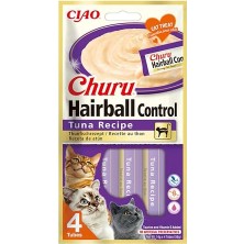Die Grup Churu Hairball Kontrolü - Saç Toplarını Önlemek Için Kedi Atıştırmalıkları, Sağlıklı Sindirimi Teşvik Eder, Ton Balığı (4 Adet x 14 G)