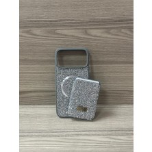 Mus10 IPHONE 17 Pro Max Cüzdanlı Magsafe Özellikli Parlak Taş Tasarımlı Kılıf
