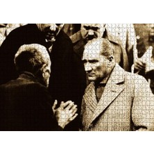 Die Grup Cakatablo Atatürk Dinlerken 1000 Parça Puzzle Yapboz Mdf Ahşap
