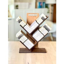 Die Grup Vigo Wood - MK20 Geometrik Masaüstü Ağaç Kitaplık (Küçük)