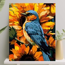 Die Grup Sayılarla Boyama Tuval Seti Fırça Boya Dahil (Çıtalı) 40X50 cm - Serçe