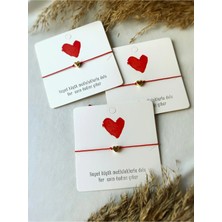 Atölye Merdiven 3lü Arkadaşlık Bilekliği Seti Kalp  Doğum Günü / Nişan / Baby Shower  Anı Bilekliği