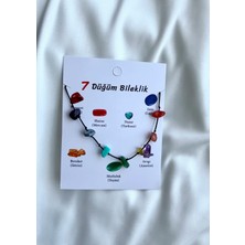 Atölye Merdiven 7 Düğüm Doğaltaş Bileklik Akil Mercan Strin Ametist Yeşim Lapis Turkuaz
