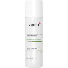 Die Grup Veela Instant Ac Control Cream – Akneli Ciltler Için Onarıcı Krem |%2 Salisilik Asit &%5 Niasinamid | Sivilce ve Leke Karşıtı Etkili Bakım