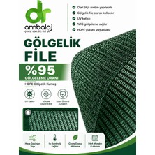 Gölgelik File 1,5m x 5m Çit Filesi %95 Sıklık Yeşil Gölgeleme Bahçe Filesi
