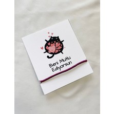 Atölye Merdiven Beni Mutlu Ediyorsun Mutlu Kedi Arkadaş, Sevgili Hediye Bileklik Çift, Eş Hediyelik