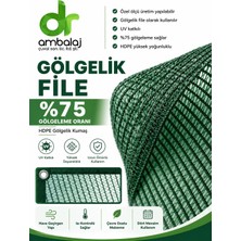 Gölgelik File 1m x 100M Çit Filesi %75 Sıklık Yeşil Gölgeleme Bahçe Filesi