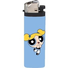 Die Grup Çakmak Mavi Powerpuff Girls Mavi Bubbless Full Kaplamalı Gazlı Çakmak