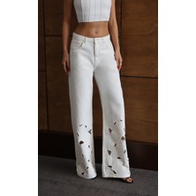Karma 8272 Lacarino Wıde Leg Nakışlı Pantolon