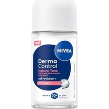 Die Grup Nıvea Kadın Roll On Deodorant Derma Control Natural Tone 50 Ml, Koltuk Altı Kararmasına Karşı Etkili, Eşit Cilt Tonu, 72 Saat Anti Perspirant Koruma, C Vitamini, Hyaluronik Asit, Alkol Içermez