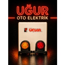 ÜÇLER Mini Takoz LED Lamba Yuvarlak (2 Adet)