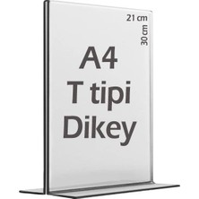 Die Grup A4 T-Tipi Dikey Şeffaf Föylük Menü Broşür Etiket Fotoğraflık Albüm Stand Sehpa Fiyatlık