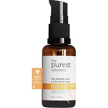 Die Grup The Purest Solutions, C Vitamini Aydınlatıcı ve Cilt Tonu Eşitleyici Cilt Bakım Serumu 30 ml (%10 Ascorbic Acid & Ferulic Acid%0,5)