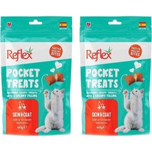 Die Grup Pocket Treats Deri ve Tüy Bakımı Destekleyici Kedi Ödül Maması 60 gr 2li Paket