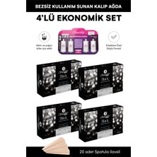 Smoothly Black Kalıp Ağda Ekonomik Set, El Ağdası Kuaför Ağdası Erkek Sporcu Ağdası - 500 G. x 4 Adet Kalıp Ağda