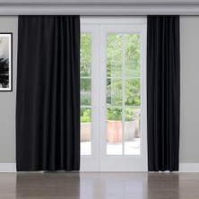 Die Grup Gauze Fabric Design Blackout Siyah Karartma Özellikli Fon Perde 200 x 250