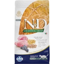Die Grup N&d Ancestral Grain Kedi Kuzu, Kılçıksız Buğday, Yulaf & Yaban Mersini Yetişkin 1.5 kg