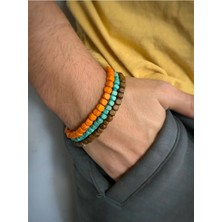 Atölye Merdiven Unisex 3lü Kombin Tahta Bileklik Seti