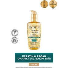 Bioxcin Keratin & Argan Onarıcı Saç Bakım Yağı 150 Ml Şeffaf Özellikli Etkili Bakım