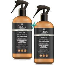 Die Grup Yoon 2'si 1 Arada Kolajen & Keratin Içeren Saç Spreyi, Elektriklenme Önleyici ve Kolay Tarama Spreyi, Paraben ve Sülfat Içermeyen Vegan Saç Bakım Spreyi 250ML